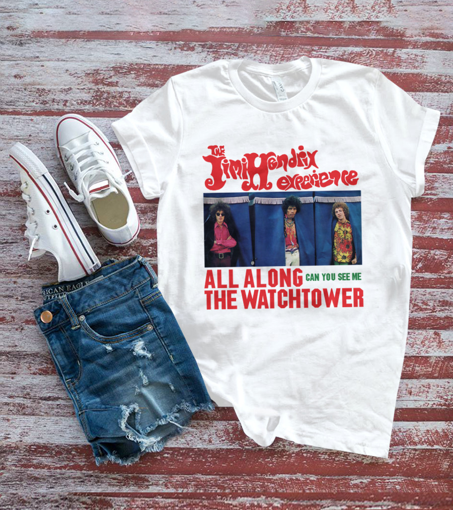 The Jimi Hendrix Experience All Along The Watchtower Can You See Me T-Shirt