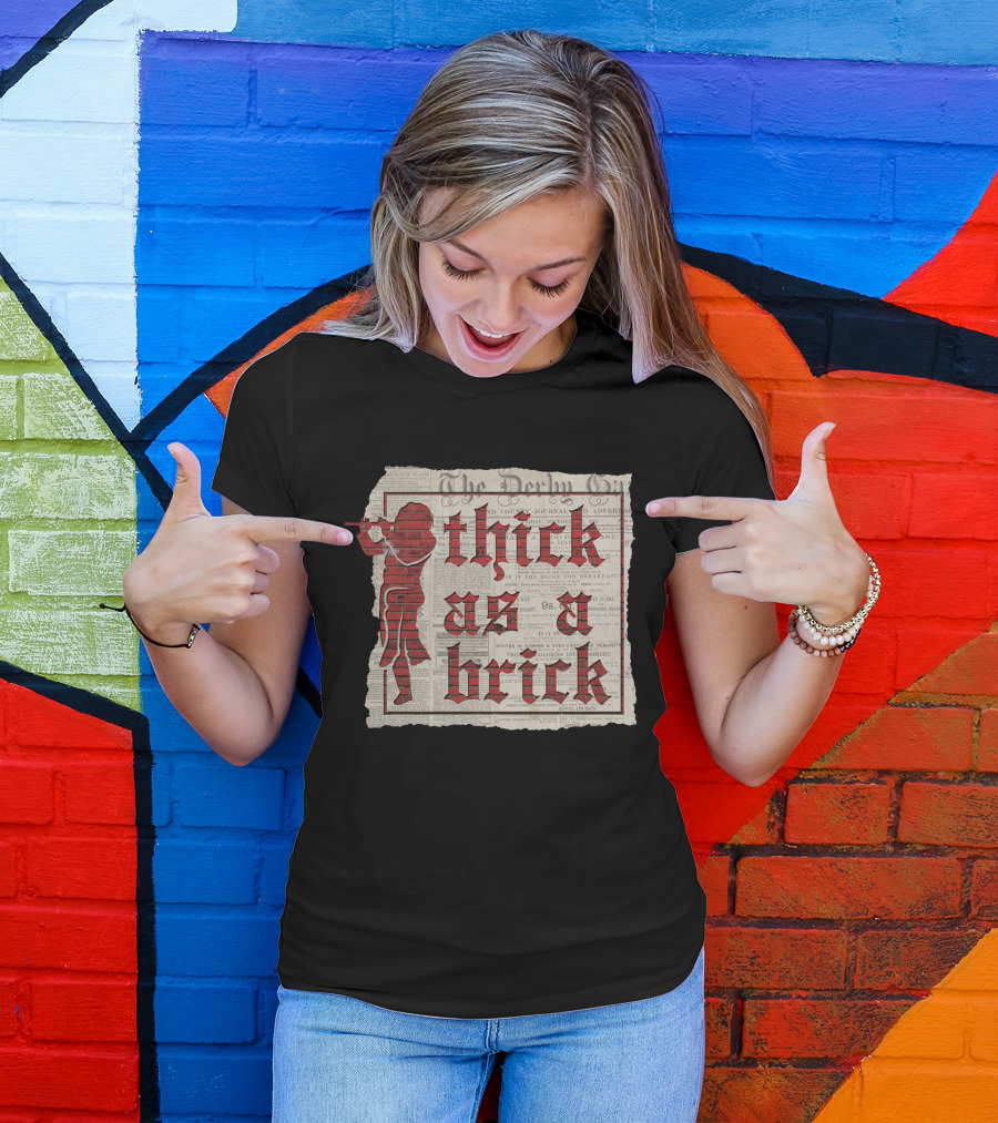 Thick As A Brick Newspaper Red Flute Player T-Shirt