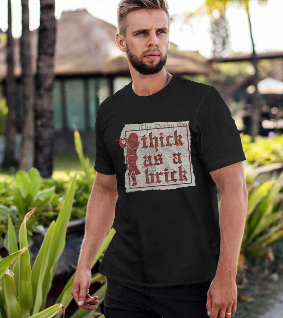 Thick As A Brick Newspaper Red Flute Player T-Shirt