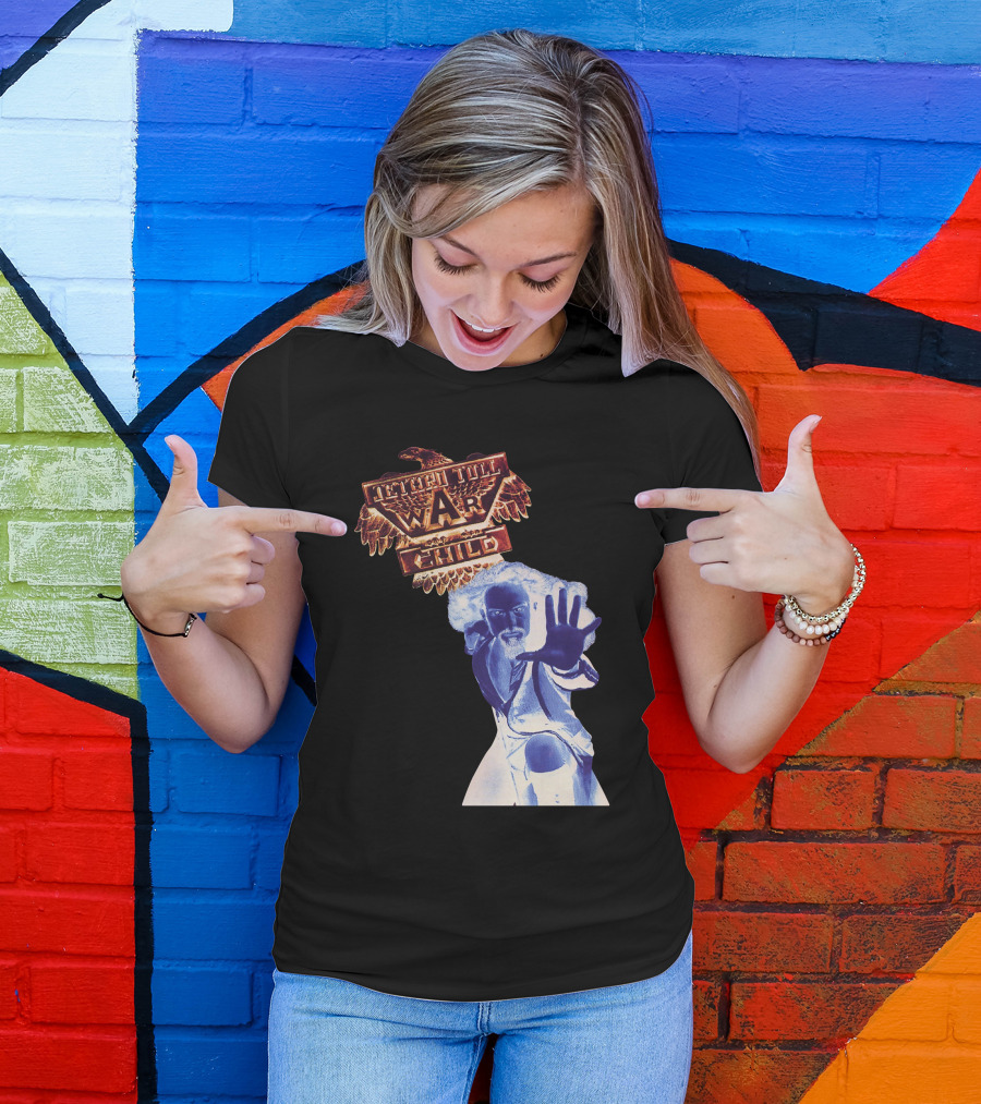 Jethro Tull War Child Eagle Motif With Reaching Figure T-Shirt