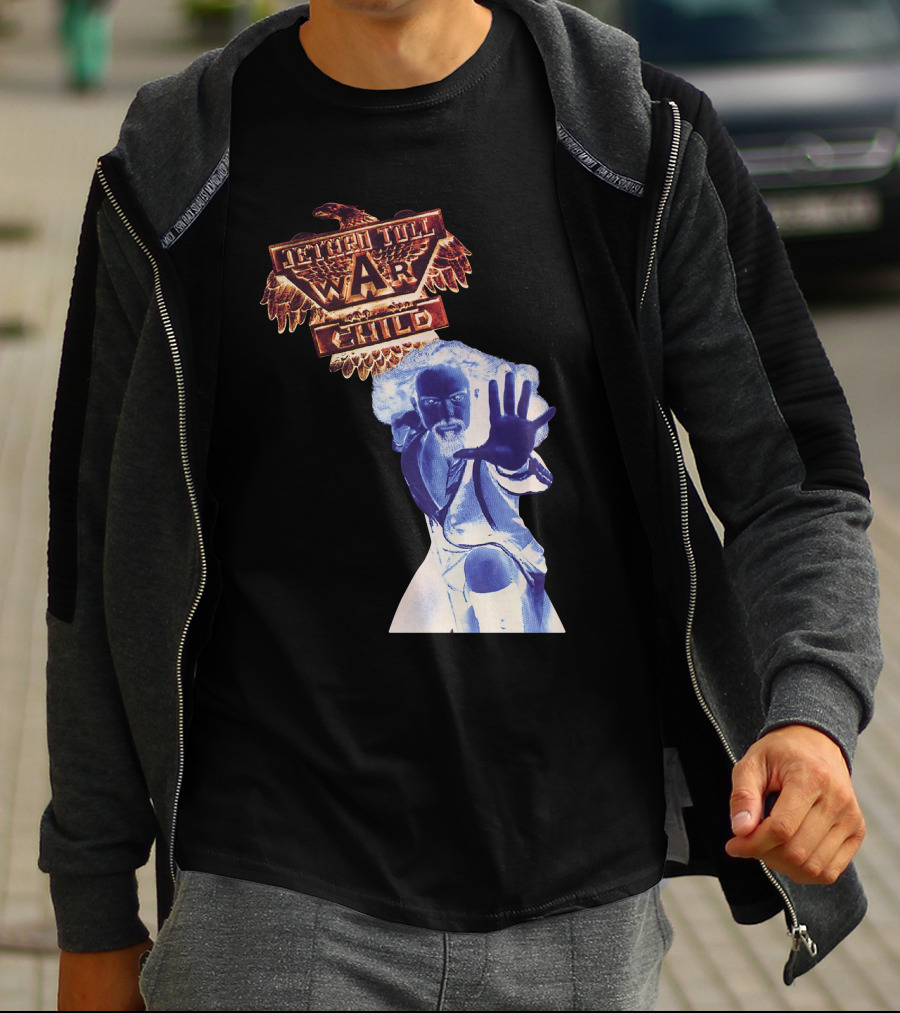 Jethro Tull War Child Eagle Motif With Reaching Figure T-Shirt