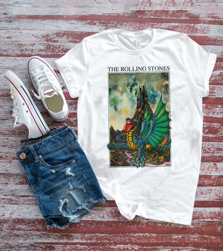 The Rolling Stones Dragon And Castle Scene T-Shirt