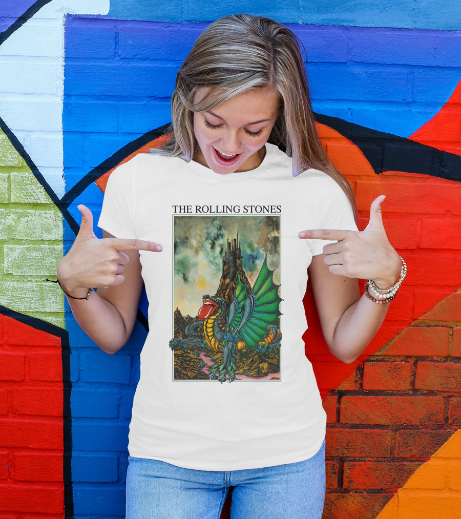 The Rolling Stones Dragon And Castle Scene T-Shirt