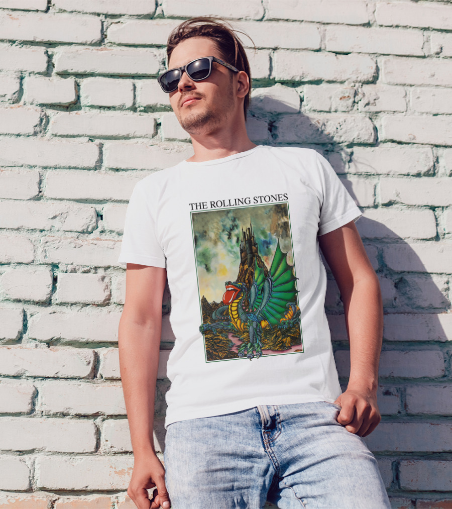 The Rolling Stones Dragon And Castle Scene T-Shirt