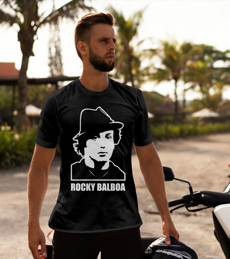 Rocky Balboa Iconic Boxing Legend With Hat T-Shirt