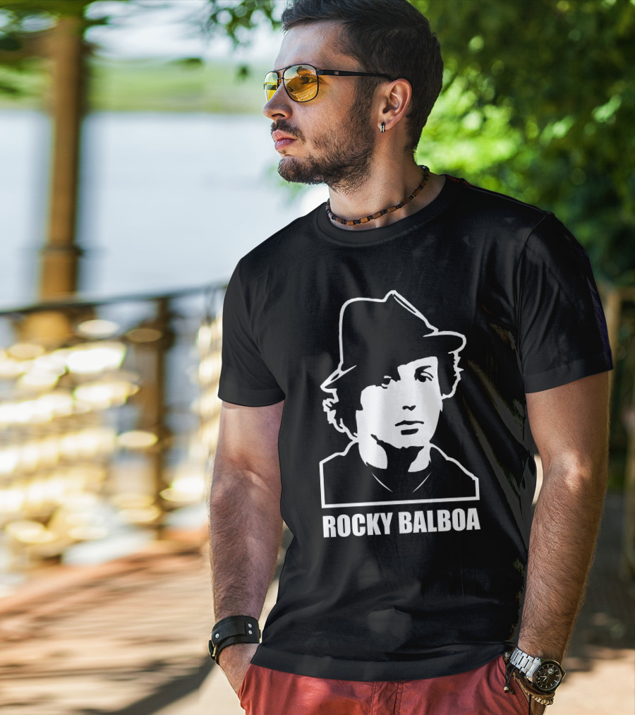 Rocky Balboa Iconic Boxing Legend With Hat T-Shirt
