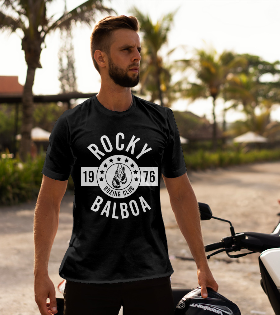 Rocky Balboa Boxing Club 1976 Vintage Gloves Emblem T-Shirt