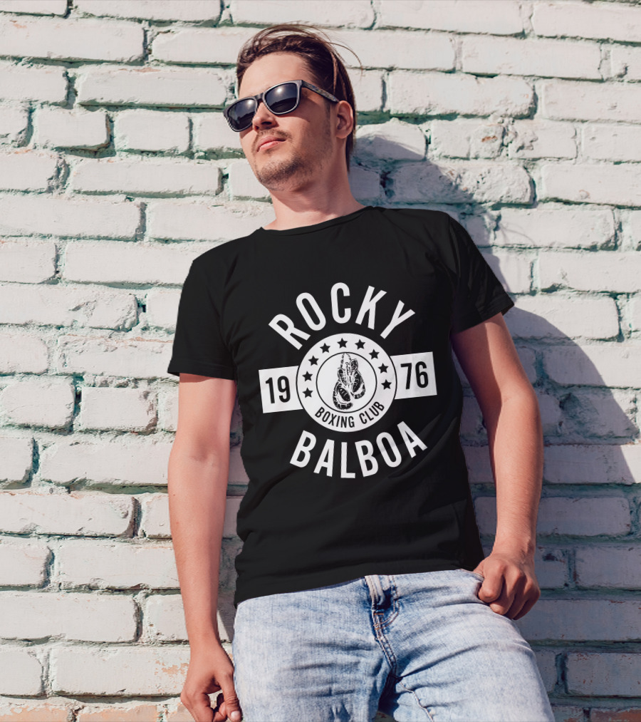 Rocky Balboa Boxing Club 1976 Vintage Gloves Emblem T-Shirt