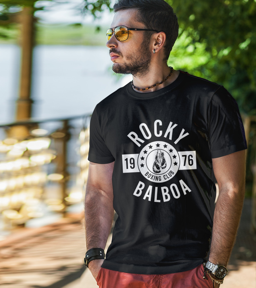 Rocky Balboa Boxing Club 1976 Vintage Gloves Emblem T-Shirt