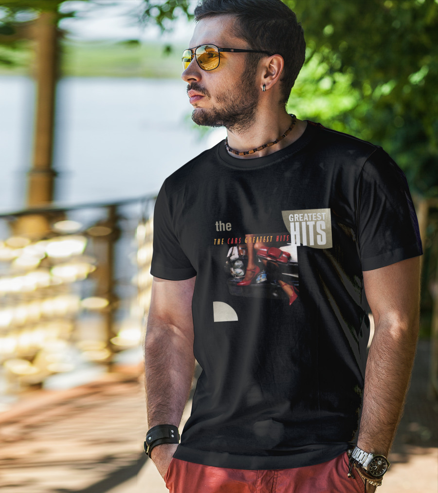 The Cars Greatest Hits Album Cover Retro T-Shirt