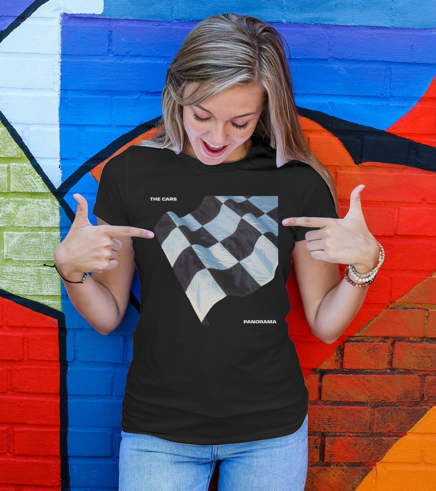 The Cars Panorama Racing Flag Cover T-Shirt