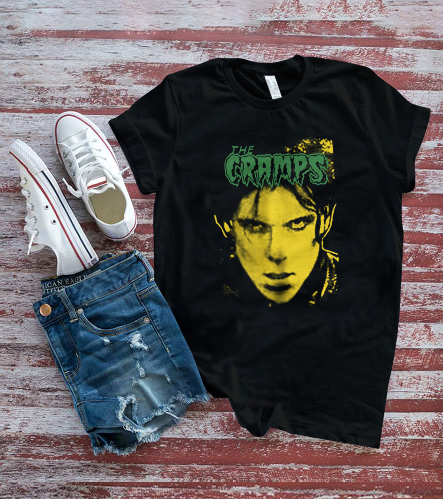 The Cramps Lux Interior Yellow Face T-Shirt