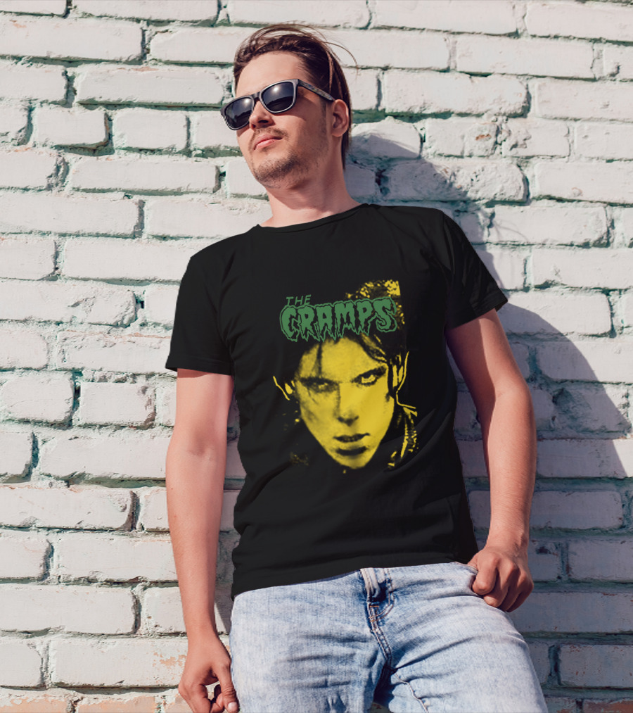 The Cramps Lux Interior Yellow Face T-Shirt