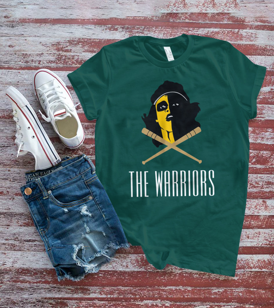 The Warriors Movie Concept Art Face And Crossed Bats T-Shirt
