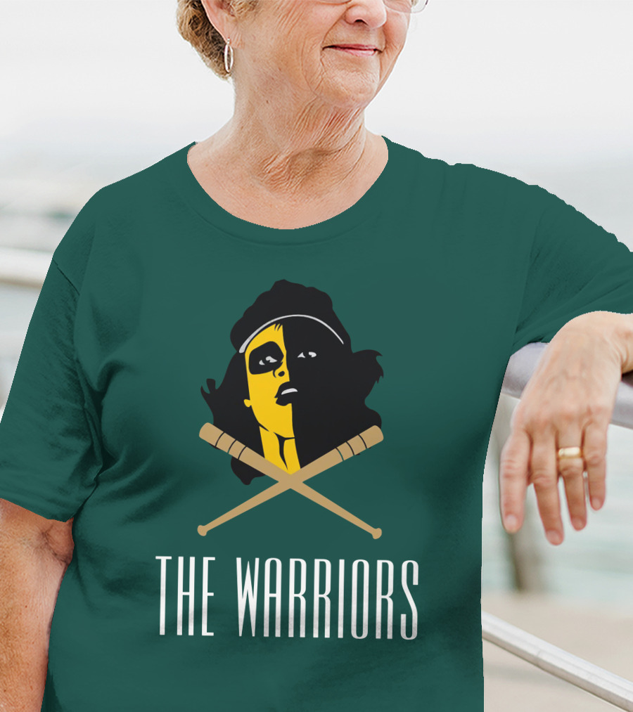The Warriors Movie Concept Art Face And Crossed Bats T-Shirt