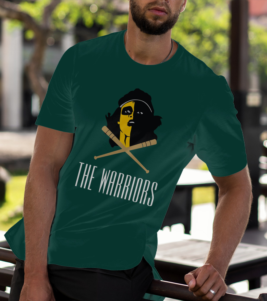 The Warriors Movie Concept Art Face And Crossed Bats T-Shirt