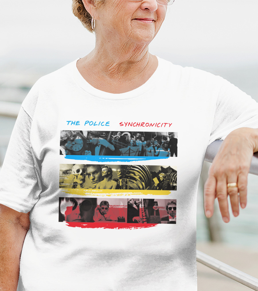 The Police Synchronicity Album Art Stripes T-Shirt