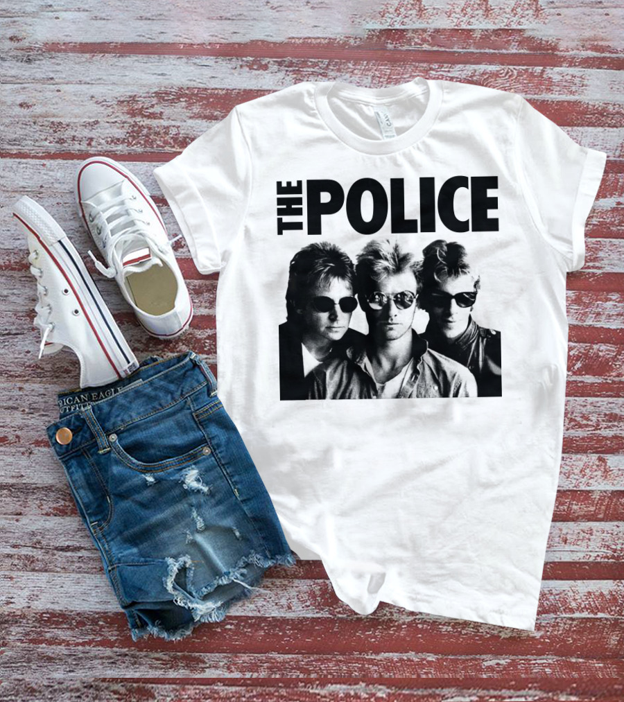The Police Band Black And White Photo T-Shirt