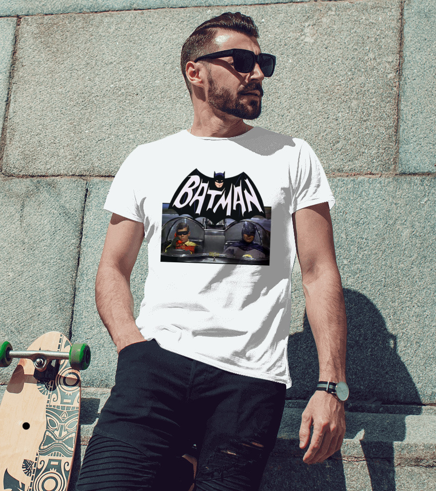 Batman TV Series Batmobile Dynamic Duo T-Shirt