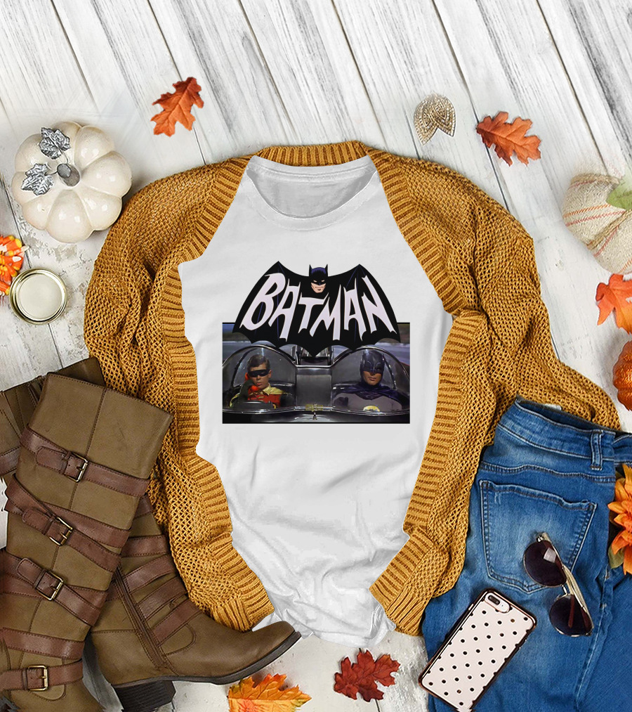 Batman TV Series Batmobile Dynamic Duo T-Shirt