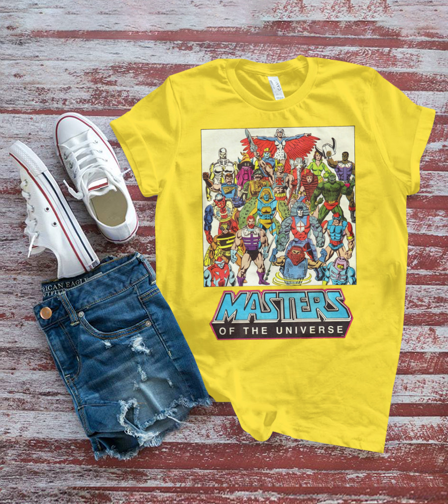 Masters Of The Universe He-Man Iconic Characters Group Retro Comic T-Shirt
