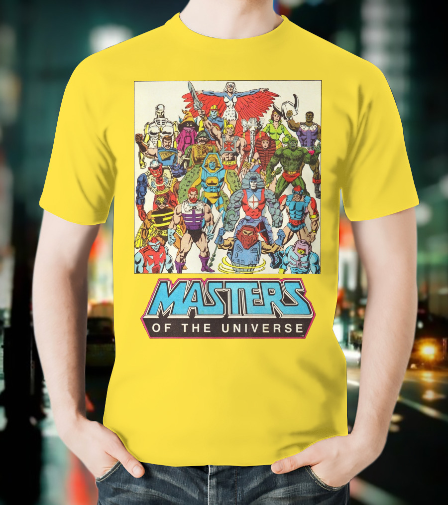 Masters Of The Universe He-Man Iconic Characters Group Retro Comic T-Shirt