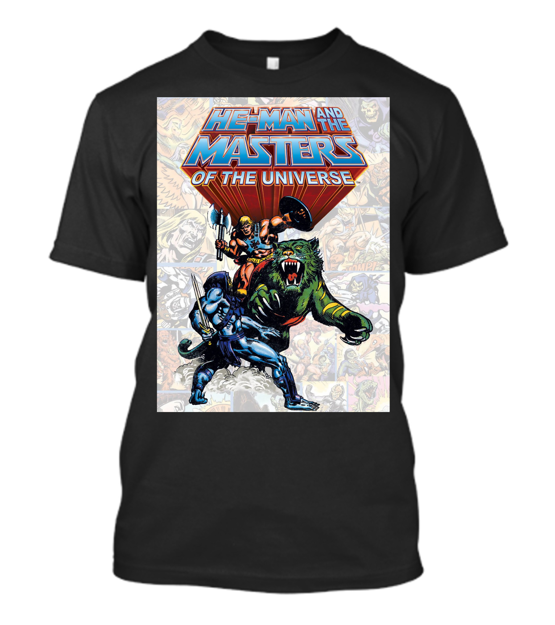 HE-MAN AND THE MASTERS OF THE UNIVERSE COMIC STYLE ACTION T-Shirt