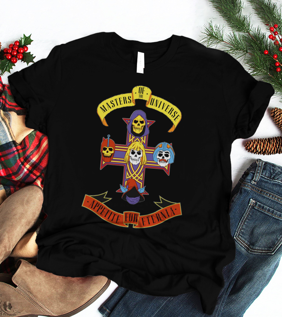 Masters Of The Universe Appetite For Eternia Cross Skulls T-Shirt