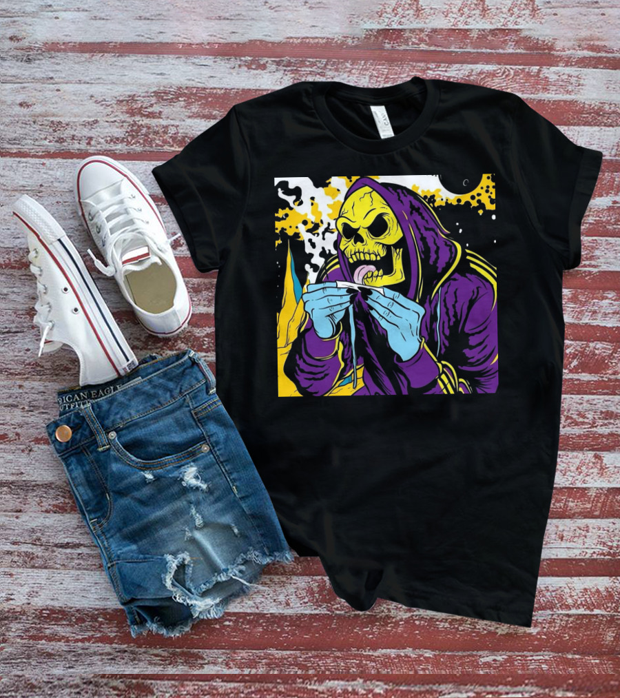 Skeletor Rolling Hoodie Masters Of The Universe 80s Retro Style Cartoon T-Shirt