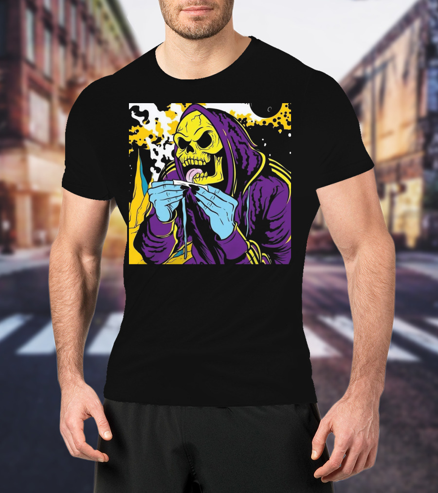 Skeletor Rolling Hoodie Masters Of The Universe 80s Retro Style Cartoon T-Shirt