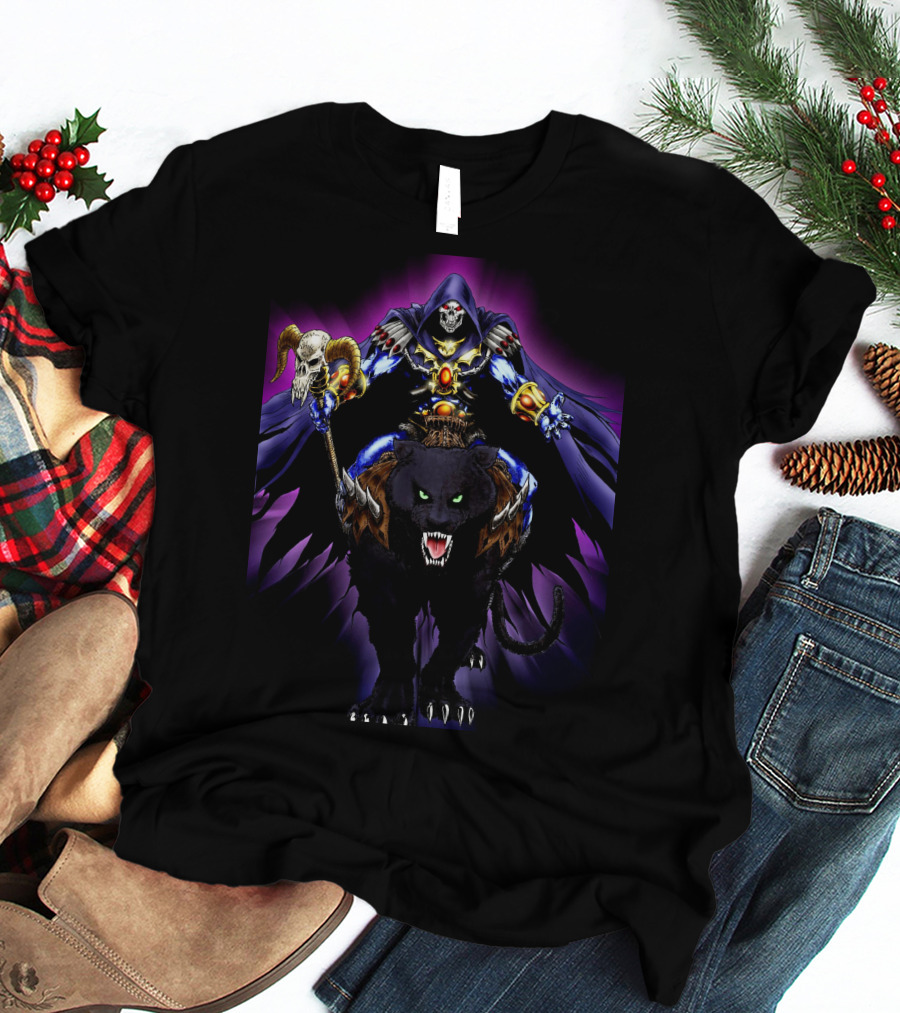 Skeletor Riding Panthor Masters Of The Universe Fantasy T-Shirt