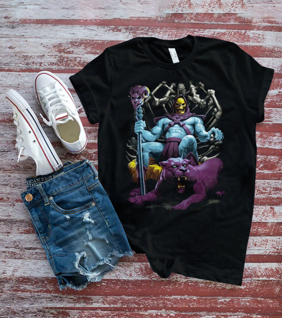 Skeletor And Panthor Masters Of The Universe Villain T-Shirt