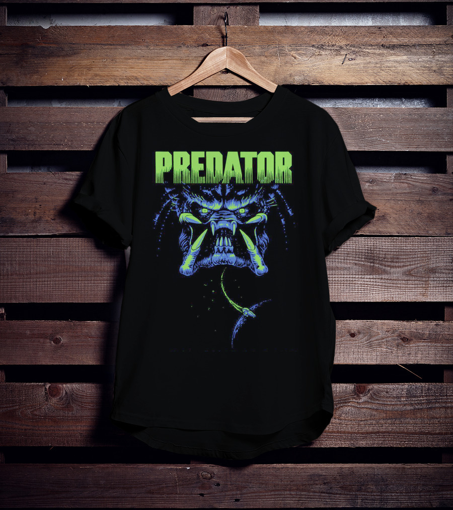 Predator Alien Creature Neon Combat Action T-Shirt