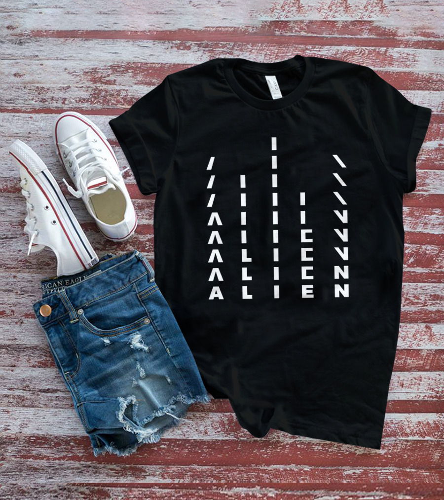 Daddy Doug Abstract Alien Lines T-Shirt