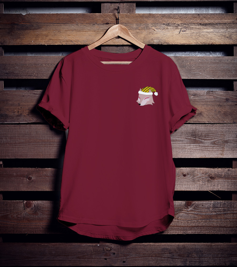 Paula Wolf Noel Festive Fox In Holiday Hat T-Shirt