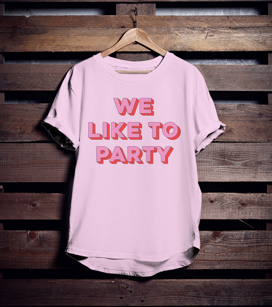 WE LIKE TO PARTY Red T-Shirt
