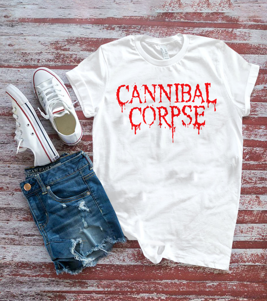Cannibal Corpse Dripping Blood Text T-Shirt