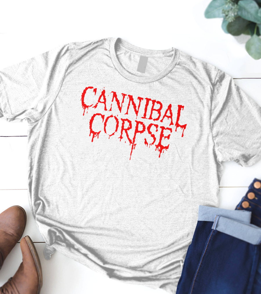 Cannibal Corpse Dripping Blood Text T-Shirt