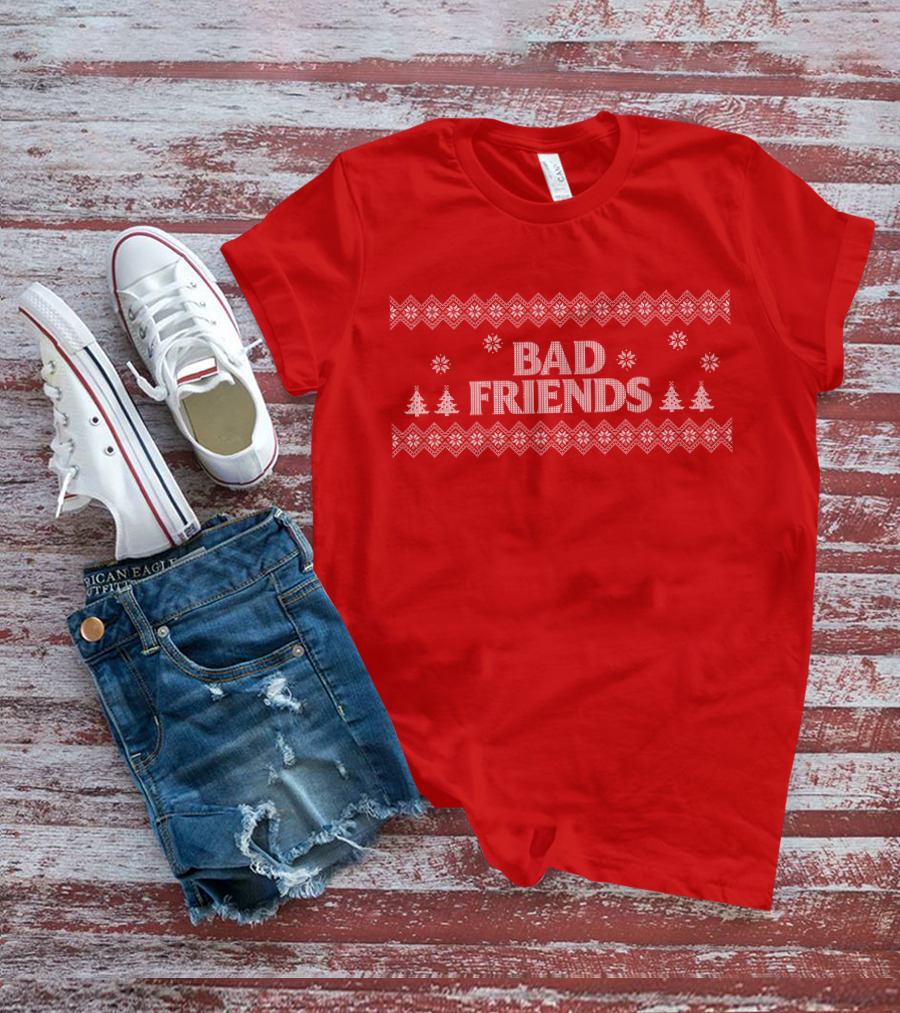 Bad Friends Red Holiday T-Shirt