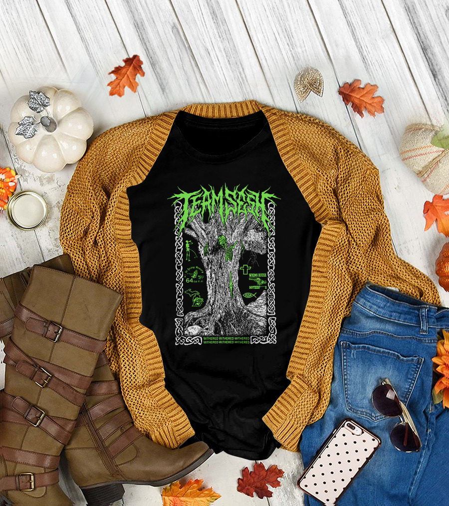 Teamsesh Withered Green Tree Wrong House Mothman 64 T-Shirt