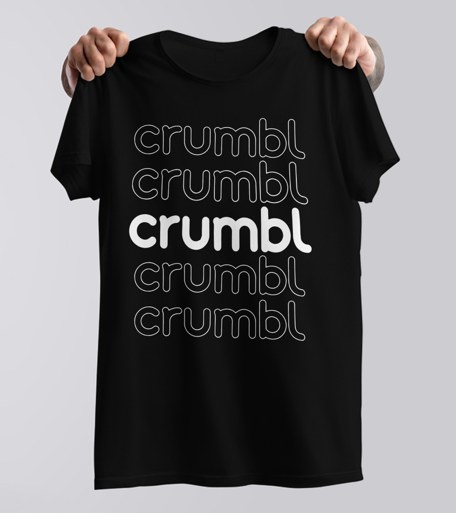 Crumbl Crazed Black Crumbl Cookies Repeated T-Shirt