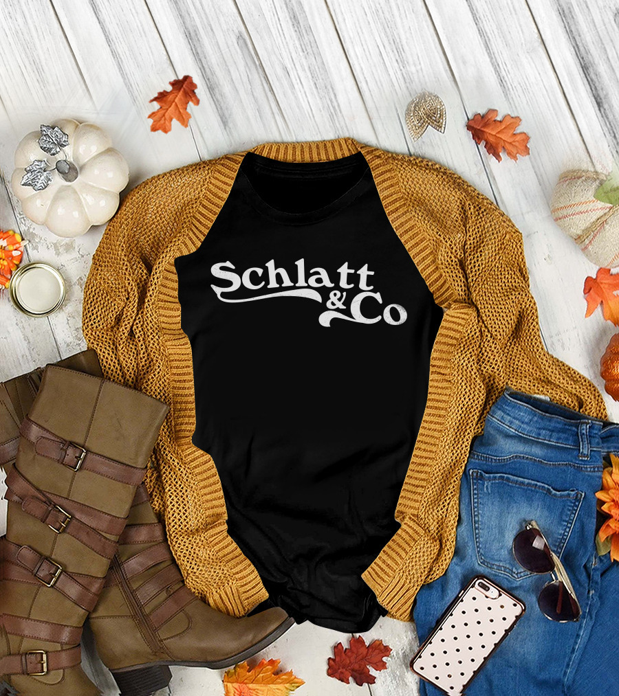 Jschlatt Merch Schlatt And Co Logo White Text T-Shirt