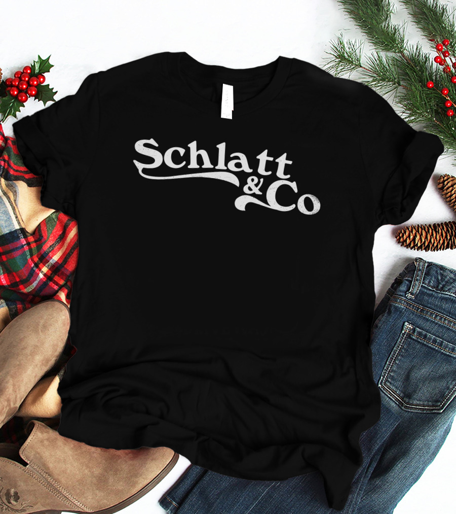 Jschlatt Merch Schlatt And Co Logo White Text T-Shirt