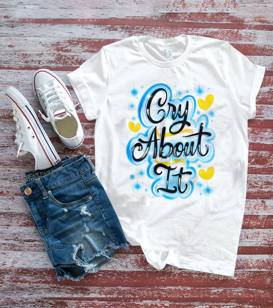 TDE Sza Cry About It Blue Yellow Hearts T-Shirt