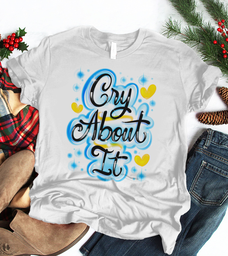 TDE Sza Cry About It Blue Yellow Hearts T-Shirt