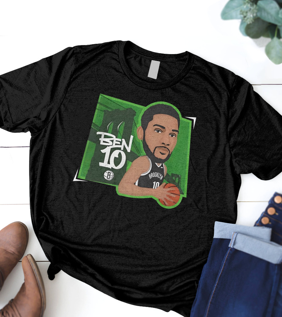 Ben 10 Brooklyn Basketball Caricature With Bridge Background T-Shirt