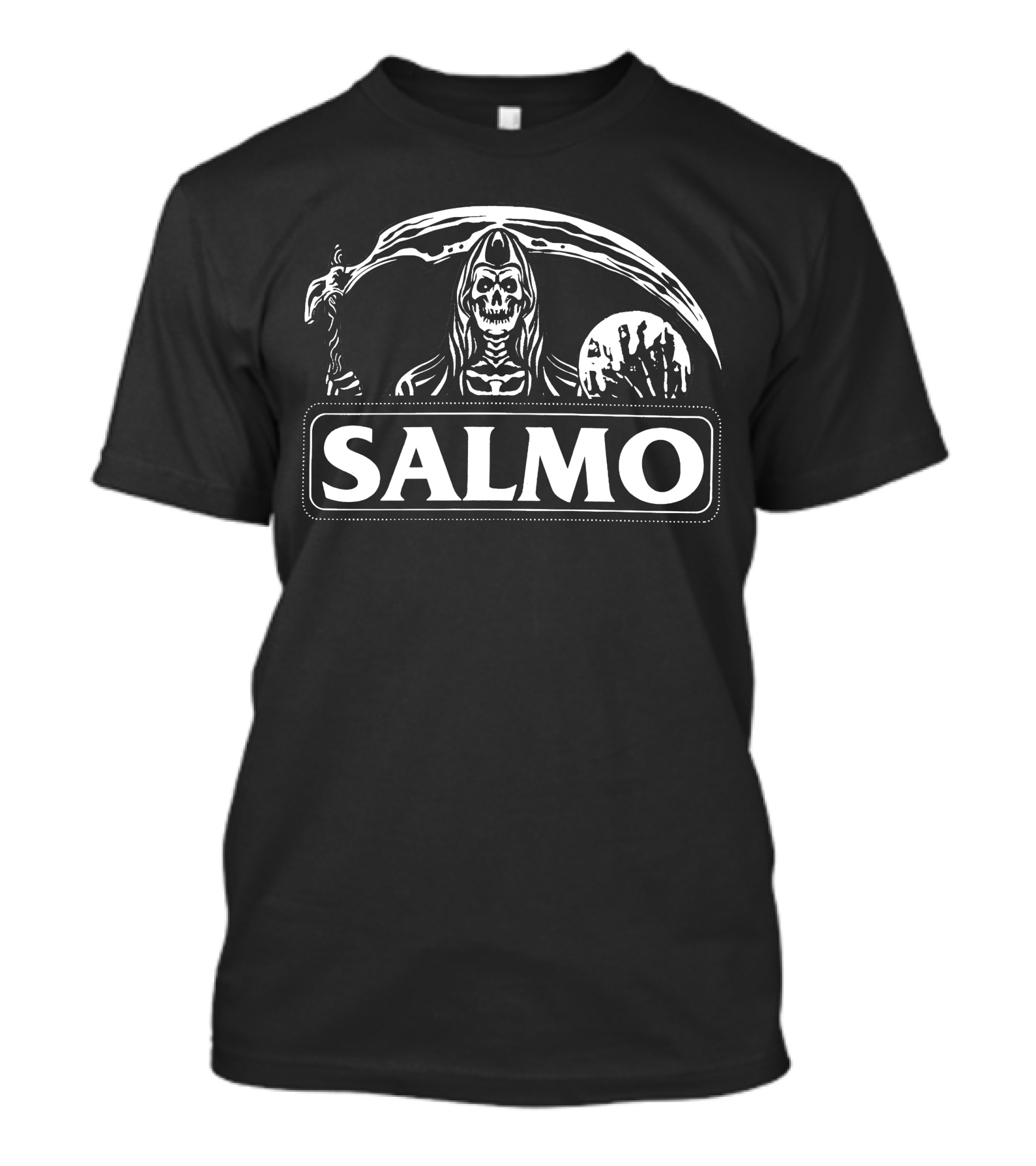 Santa Salmo Muerte Grim Reaper Holding Scythe T-Shirt