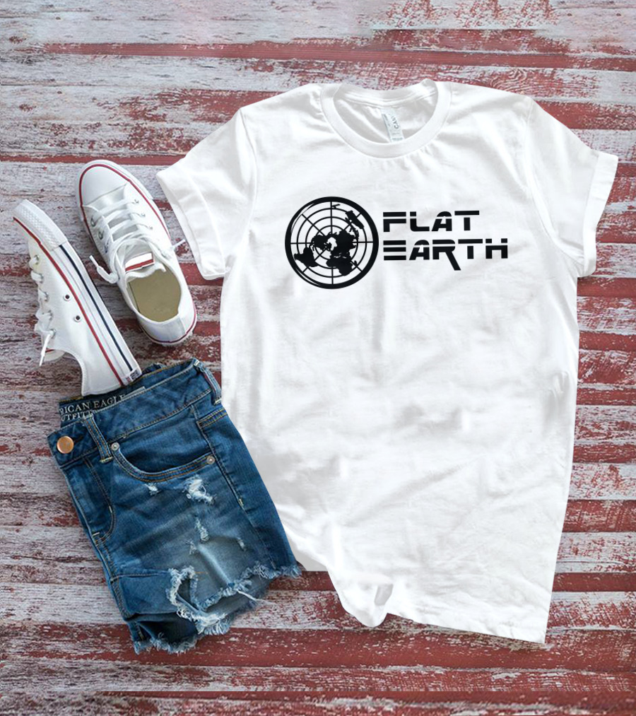 Flat Earth Model Globe Projection T-Shirt