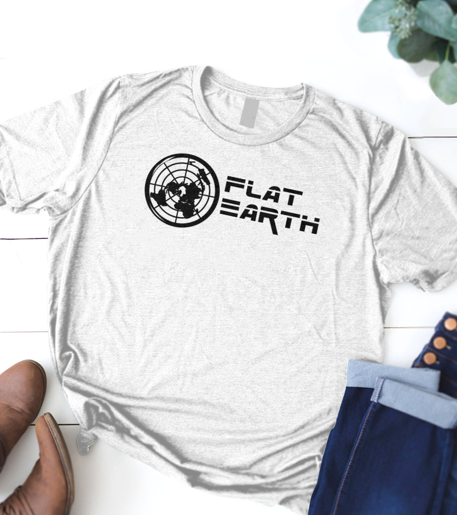 Flat Earth Model Globe Projection T-Shirt