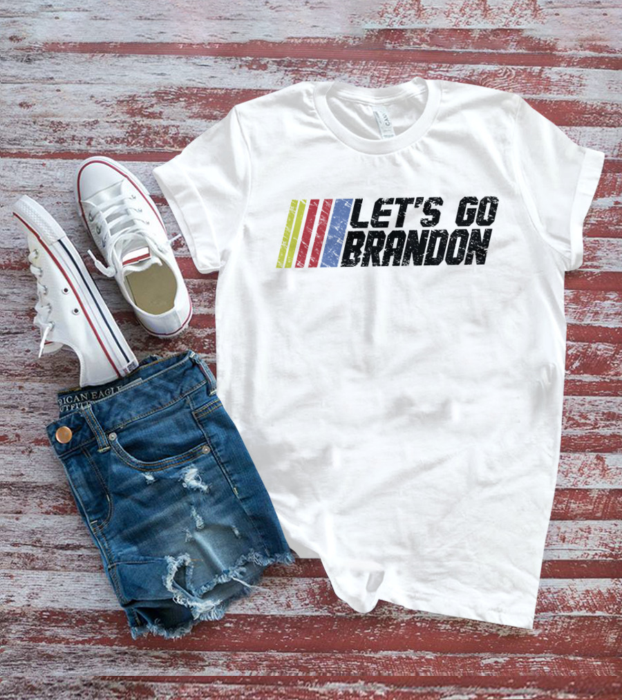 LET'S GO BRANDON Racing Stripes T-Shirt